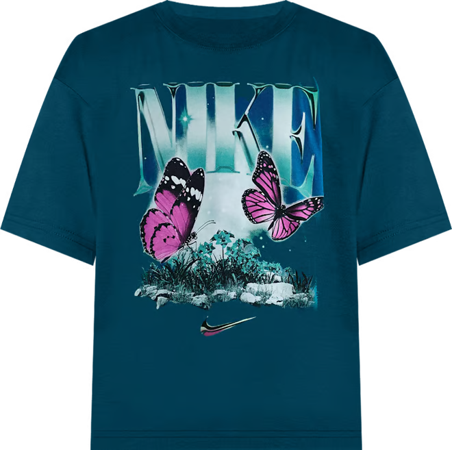 Nike Girls Sports Wear Tee Butterfly