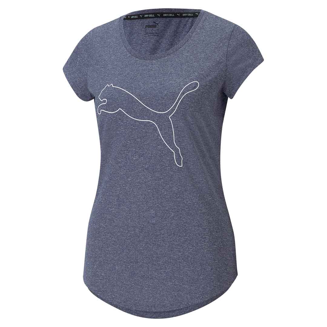 Puma W Performance Heather Cat Tee Peacoat Heather