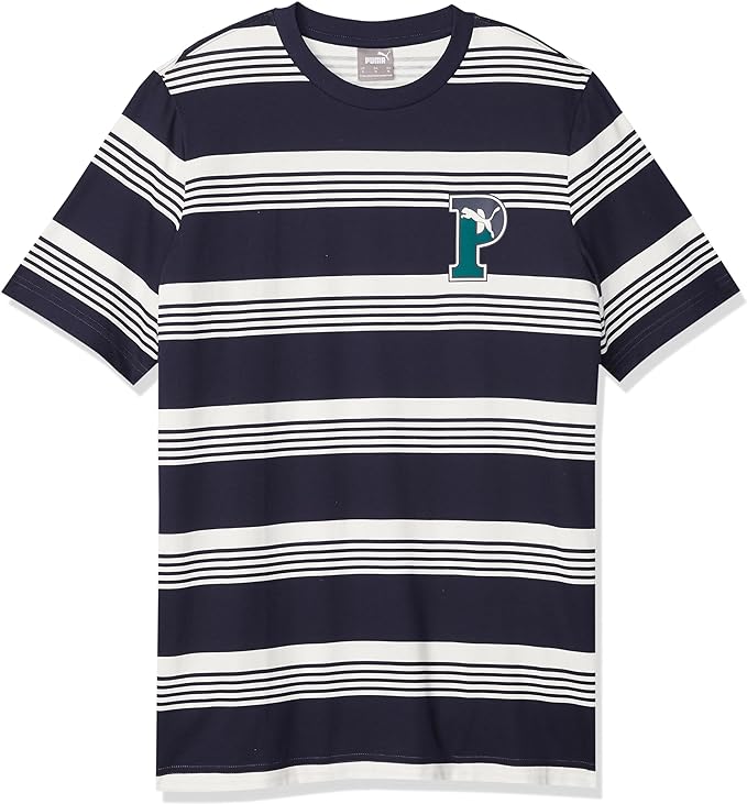 Puma Squad Stripe Aop Tee Navy