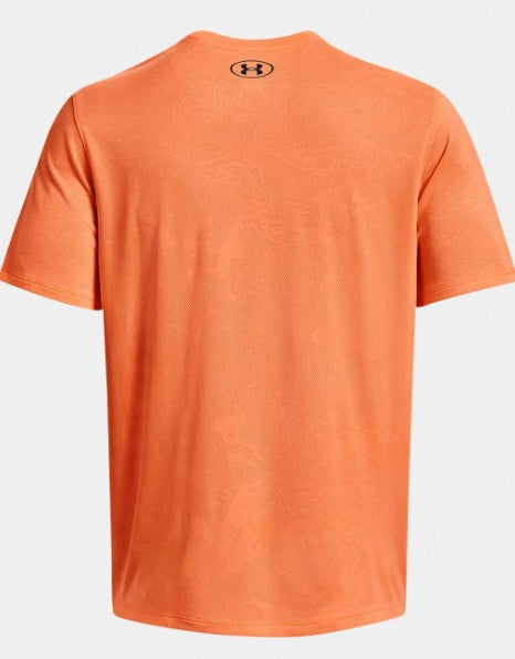 UA Men Tech Vent Jacquard SS Orange/Blk