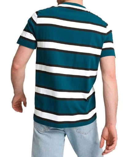 Puma Squad Stripe AOP Tee Cold Green