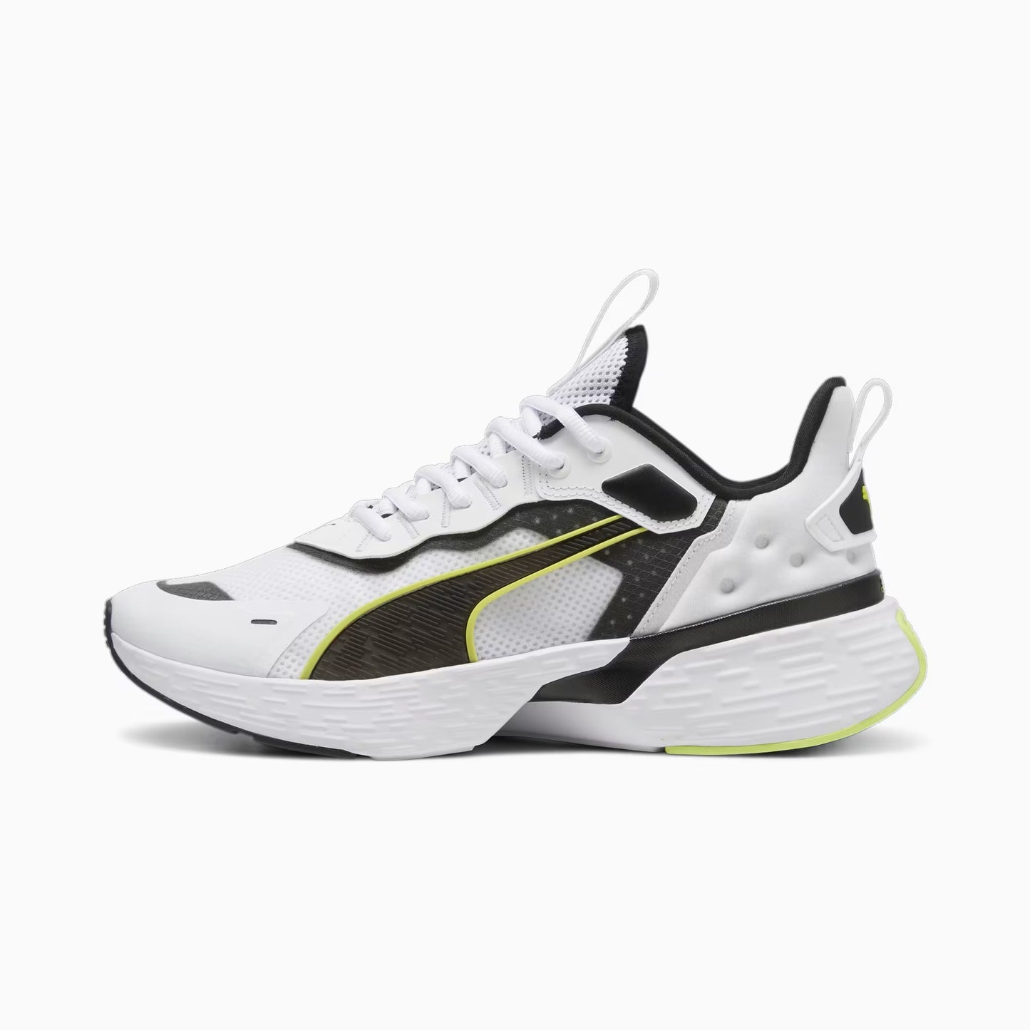 PUMA SOFTRIDE SWAY WHITE/BLACK/LIME