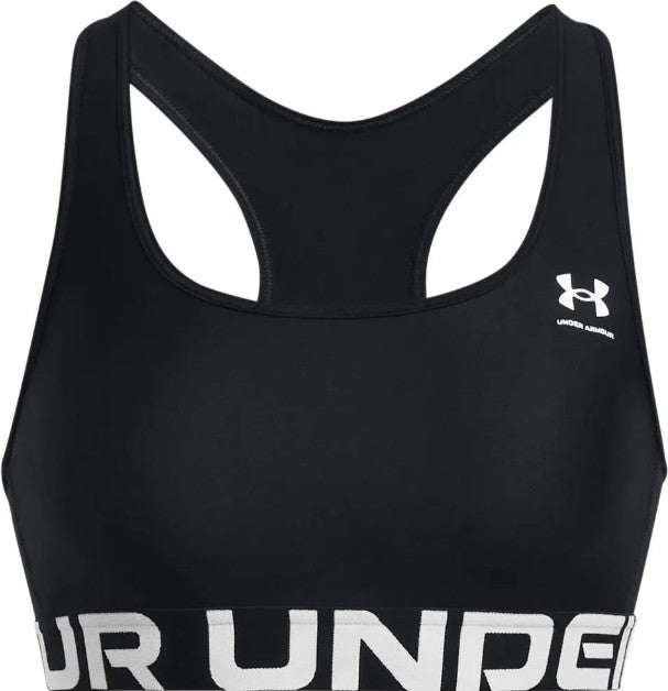 UA Womens HG Armour MD Brndd Blk/Wht