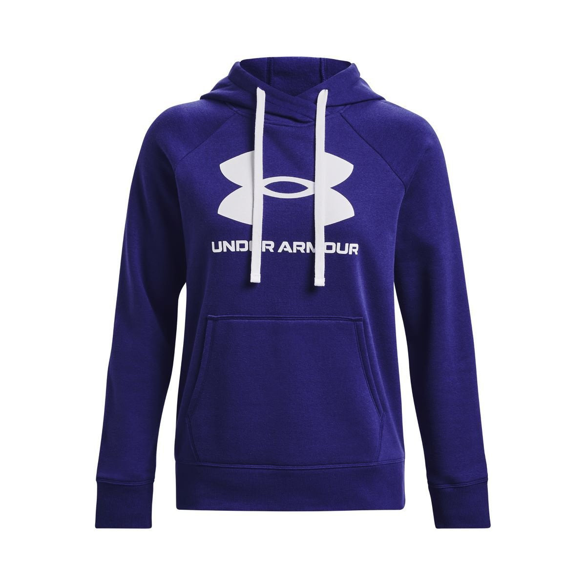 UA Womens Rival Fleece Logo Hoody Blu/Wht