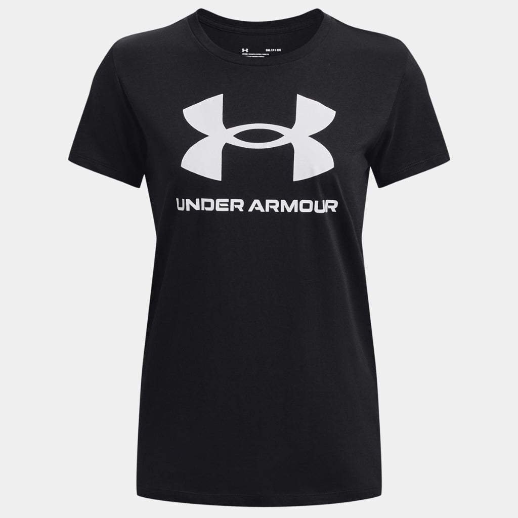 UA Womens Live SS Grphc SSC Blk/Wht