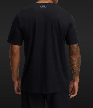 UA Men Rflctve Big Logo SS Blk