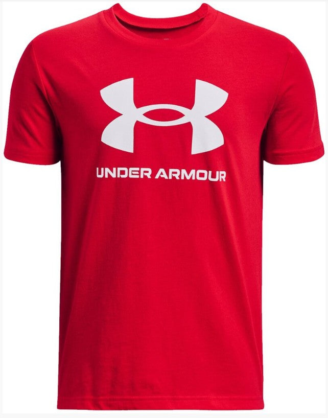 Under Armour Boys Sportstyle Logo SS Red