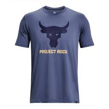 UA MENS PJT ROCK BRAHMA BULL SS BLUE/YEL
