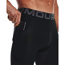 UA MENS HG ARMOUR 3/4 LEGGING BLK