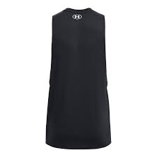 UA MENS PJT ROCK BRAHMA BULL TANK BLK/WHT