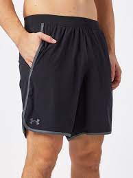 UA MN HIIT WVN 8" SHORTS BLK/GRY
