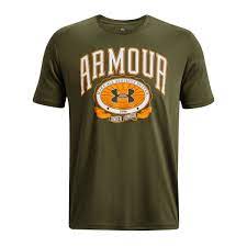 UA MENS UA COLLEGIATE SS GREEN/ORG