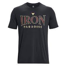 UA MENS UA PJT ROCK PARADISE SS BLK/YEL