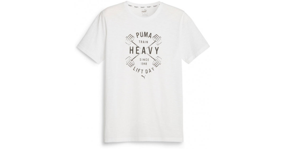 PUMA MEN S GRAPHIC TEE EMBLEM WHITE