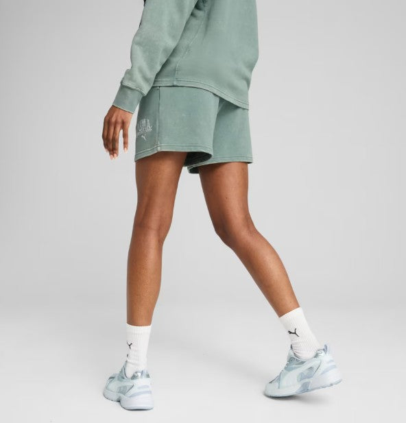 Puma Class Washed Shorts 5" TR Green Moon