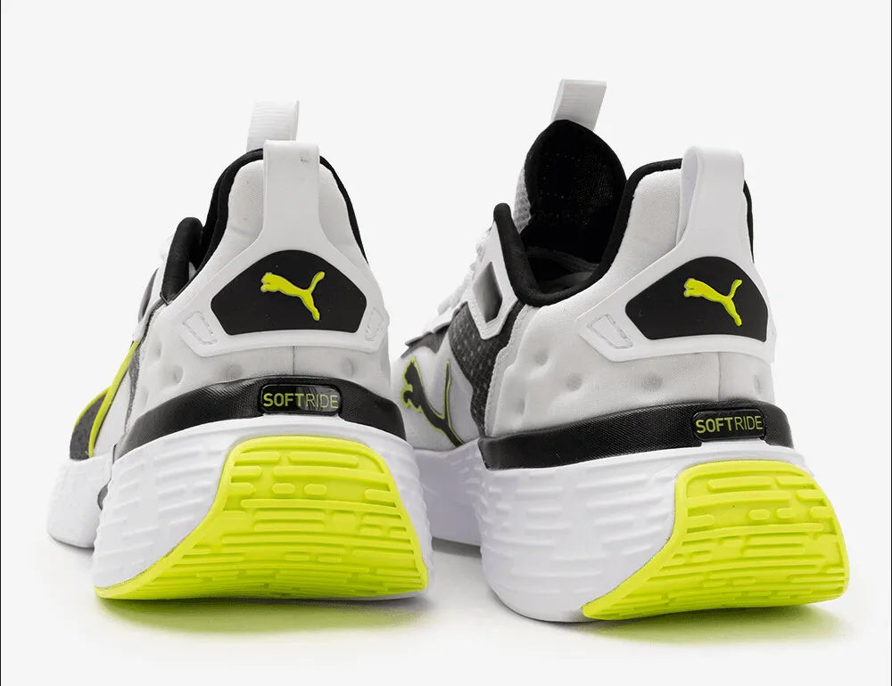 PUMA SOFTRIDE SWAY WHITE/BLACK/LIME