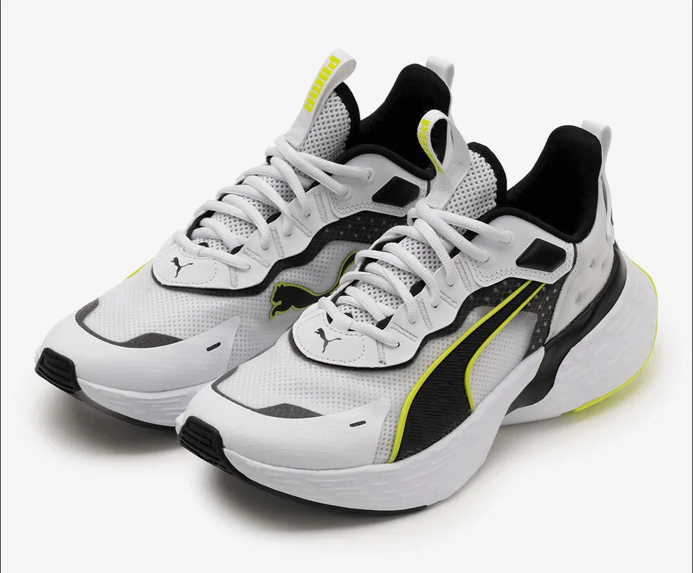PUMA SOFTRIDE SWAY WHITE/BLACK/LIME