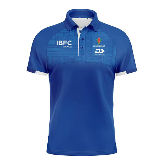 2025 Lakapi Samoa Men's Media Polo Royal Blue