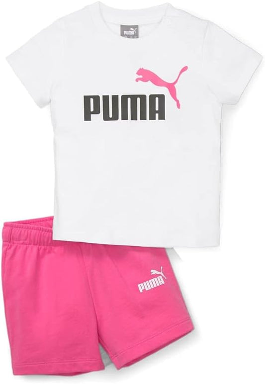 PUMA Minicats TEE & SHORTS SET ELEC BLUSH