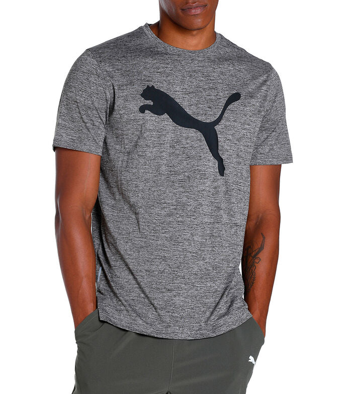 PUMA TRAIN FAV HEATHER CAT TEE GRY/BLK