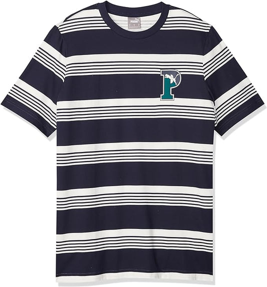 PUMA SQUAD StRIPE AOP TEE NAVY