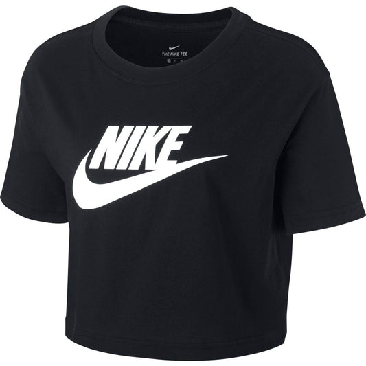 NIKE W NSW TEE ESSNTL CRP ICN FTR BLK