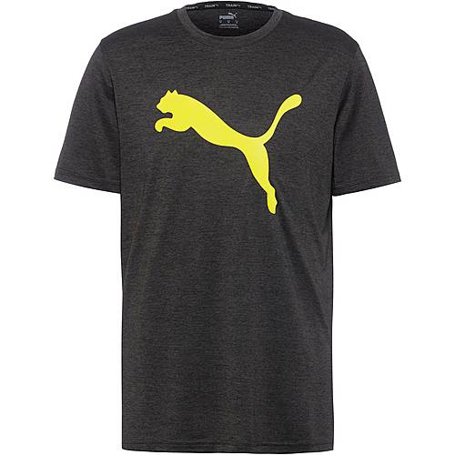 PUMA TRAIN FAV HEATHER CAT TEE BLK/YEL