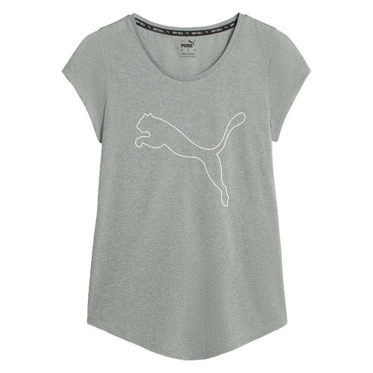 PUMA W PERFORMANCE HEATHER CAT TEE BLUE HEATHER