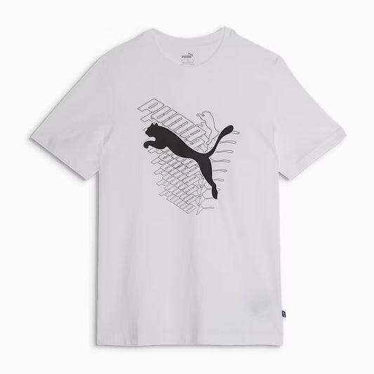 PUMA GRAPHICS CAT TEE WHITE