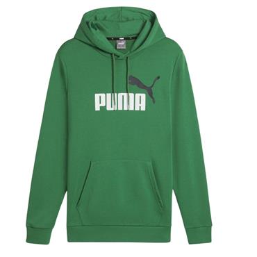 Puma-Ess+2 Col Big Logo Hoodie FL Grn