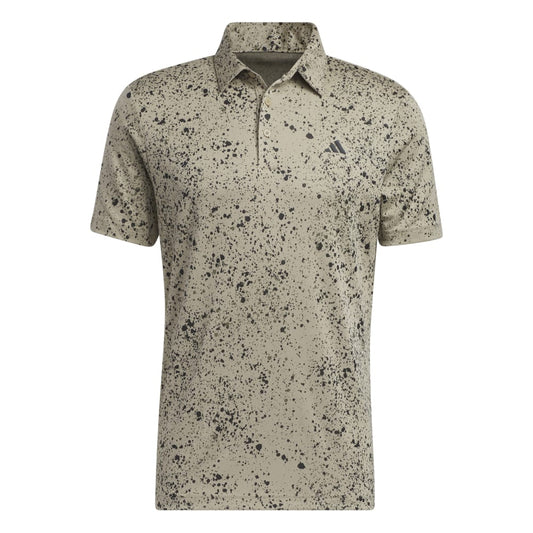 ADIDAS JACQUARD POLO SHIRT OLIVE/BLK