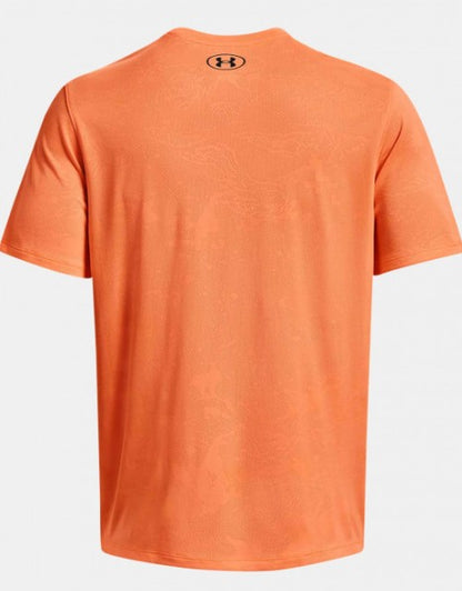 UA Men Tech Vent Jacquard SS Orange/Blk
