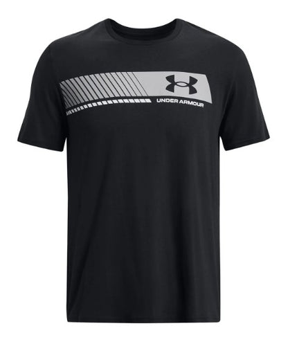 UA Men LC Stripes SS Blk