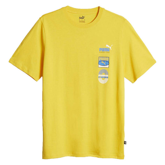 PUMA GRAPHICS VERTICAL TEE YELLOW SIZZLE