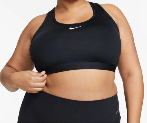 Nike W Swsh Med SPT Bra Blk/Wht