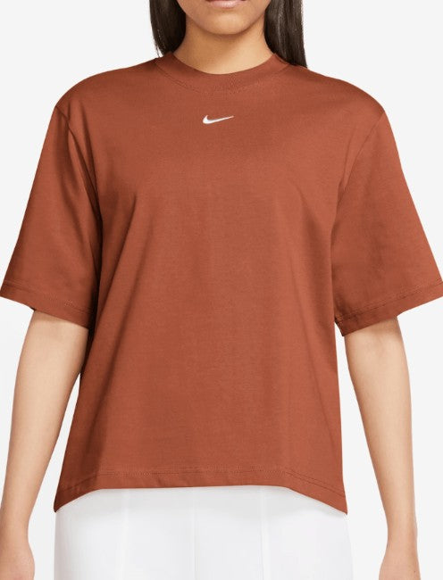 Nike Women NSW Essntl SS Tee Boxy - Dark Russet