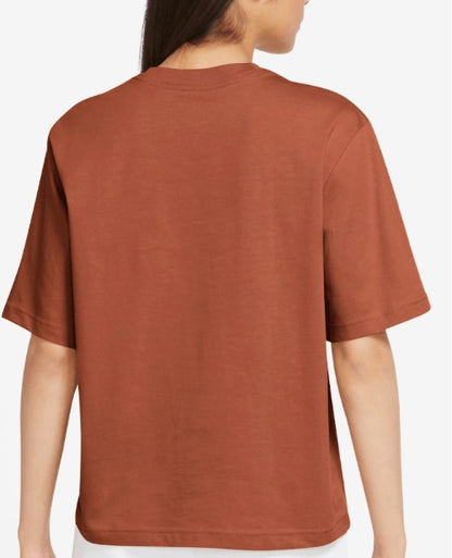 Nike Women NSW Essntl SS Tee Boxy - Dark Russet