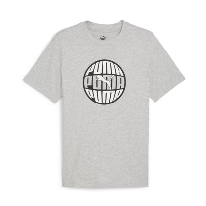 Puma Graphics Circular Tee LT Gray Heather