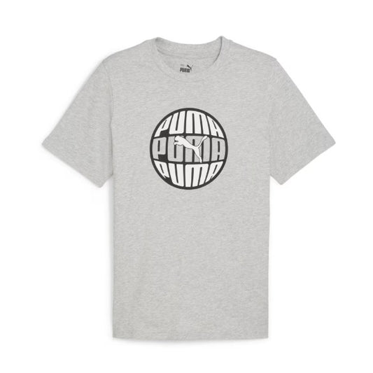 Puma Graphics Circular Tee LT Gray Heather
