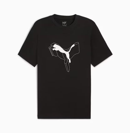 Puma Ess+Logo Lab Cat Tee Black