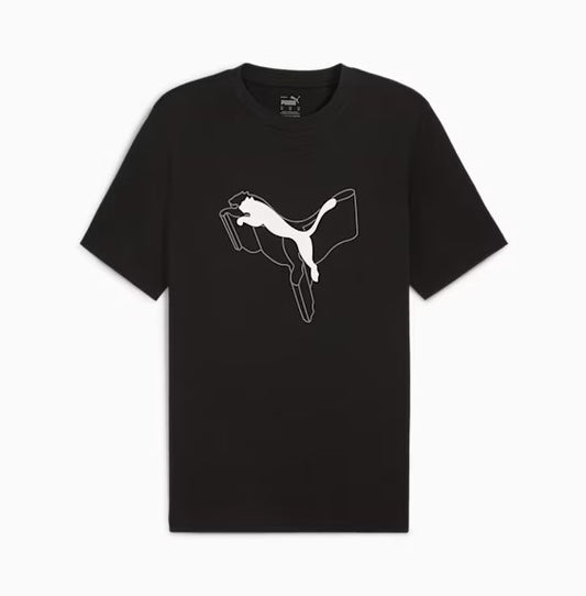 Puma Ess+Logo Lab Cat Tee Black