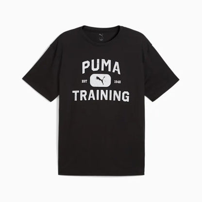 Puma M Graphics Train Logo Relaxed Tee Blk
