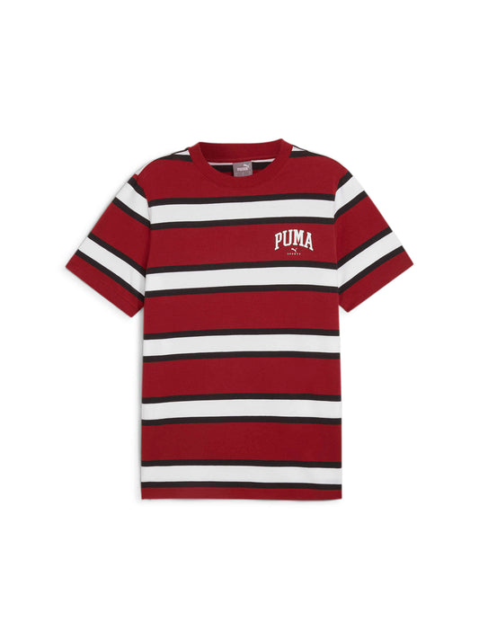 Puma Squad Stripe AOP Tee Intense Red