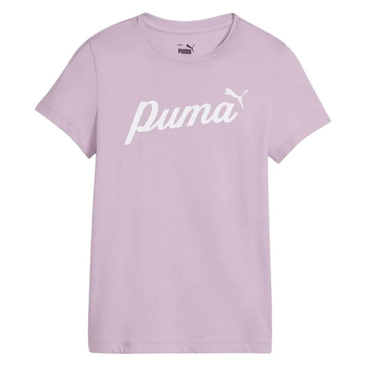 PUMA ESS+ SCRIPT TEE G GRAPE MIST