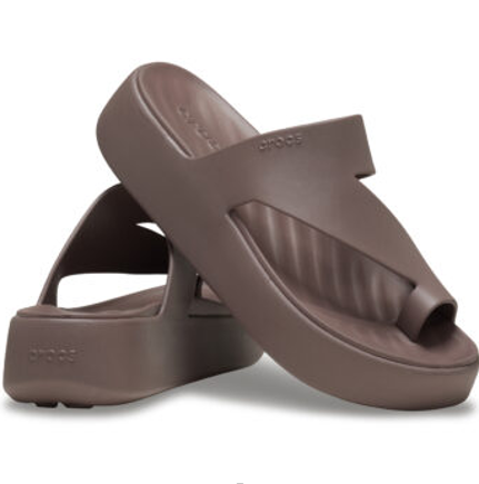 Crocs Getaway Platform Toe Loop Truffle