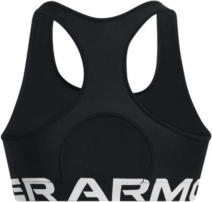 UA Womens HG Armour MD Brndd Blk/Wht