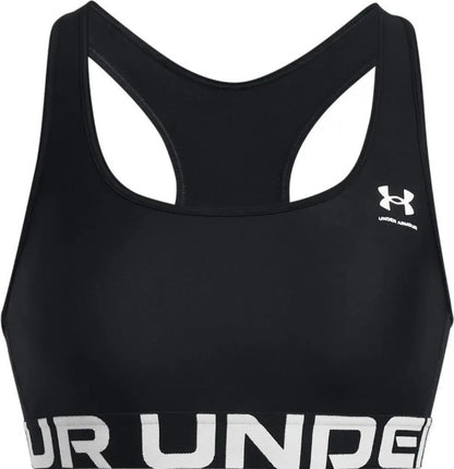 UA Womens HG Armour MD Brndd Blk/Wht