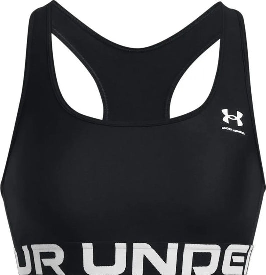 UA Womens HG Armour MD Brndd Blk/Wht