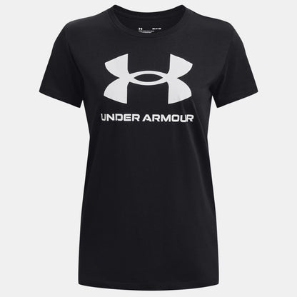 UA Womens Live SS Grphc SSC Blk/Wht