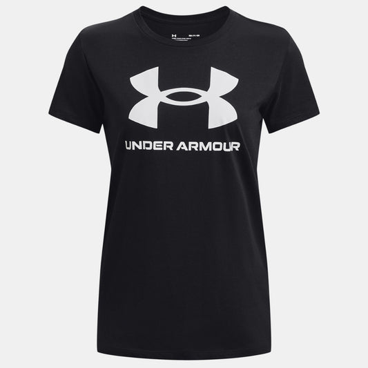 UA Womens Live SS Grphc SSC Blk/Wht